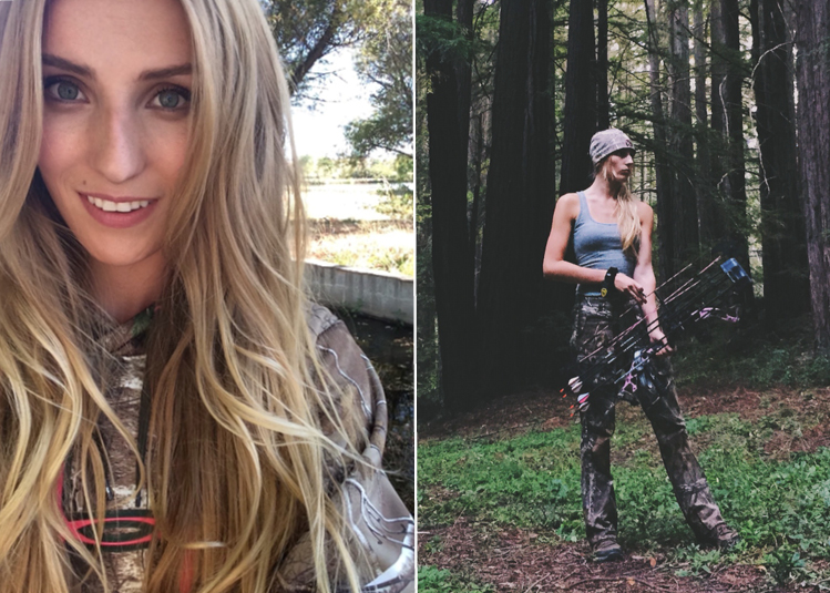 Aria on location for Gander Mountain Campaign