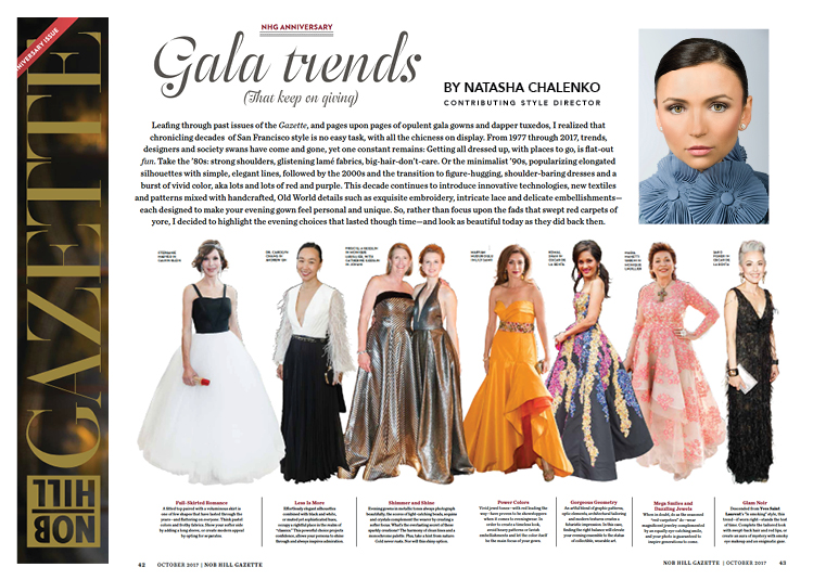 Gala Trends by Natasha Chalenko for Nob Hill Gazette